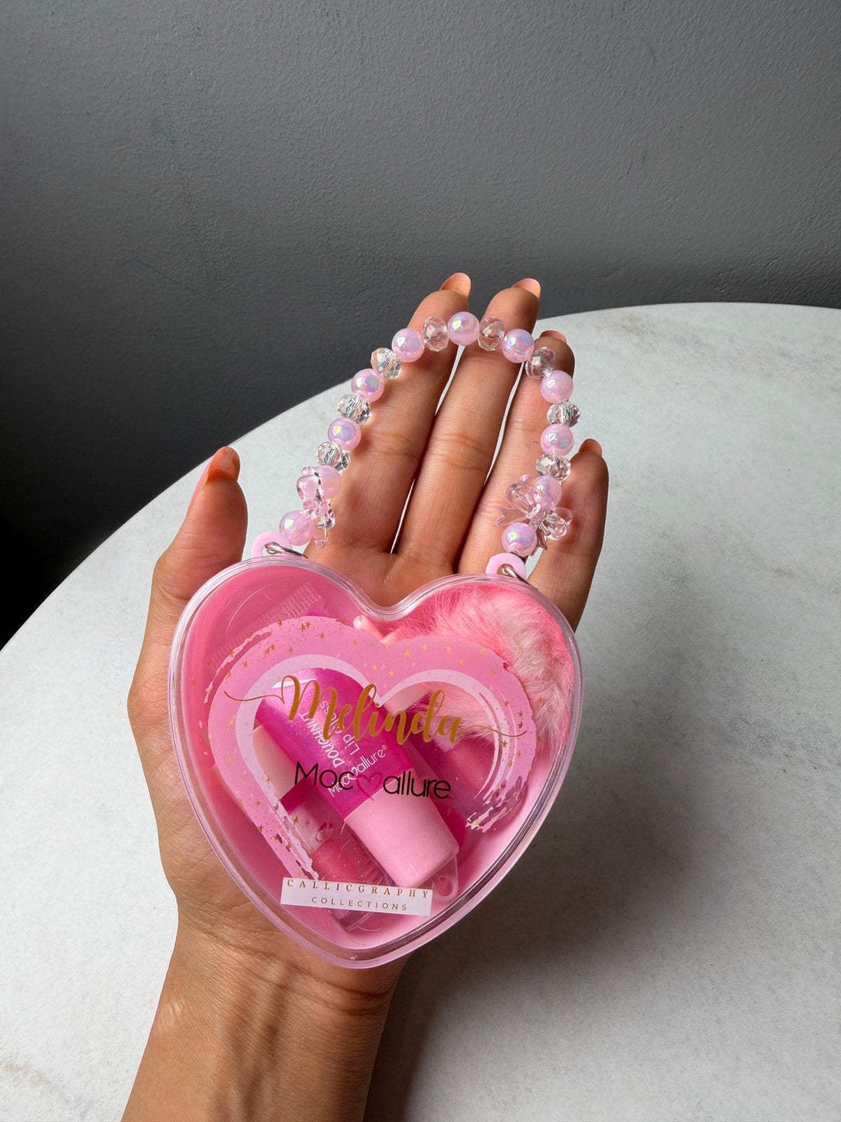 Mocallure Melinda Heart Shaped 3 in 1 Lip Gloss Set