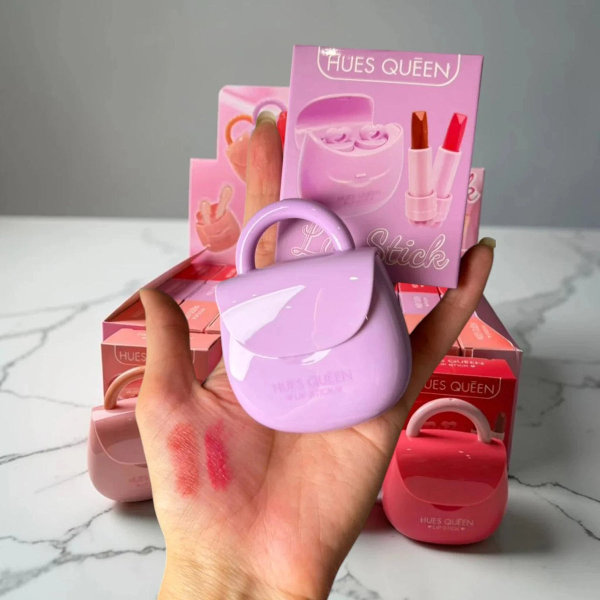 Hues Queen Bag Shape Hydrating Lipstick — 3 Shades | COD Available - The Effect Online