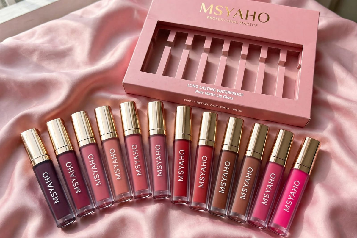 12-Piece Matte Lip Gloss