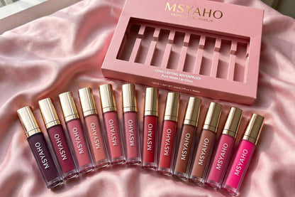 12-Piece Matte Lip Gloss