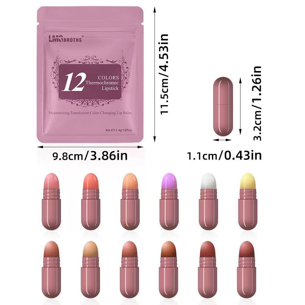 LMG Broths 12 in 1 Capsule Lipstick Set
